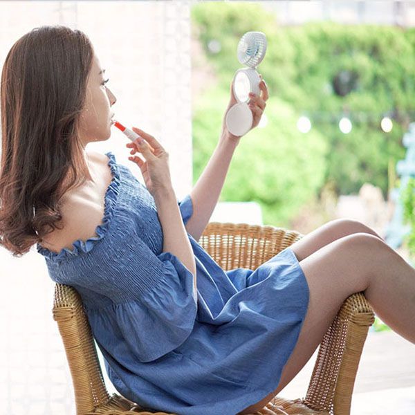 2-in-1 Makeup Mirror Fan - Image 6