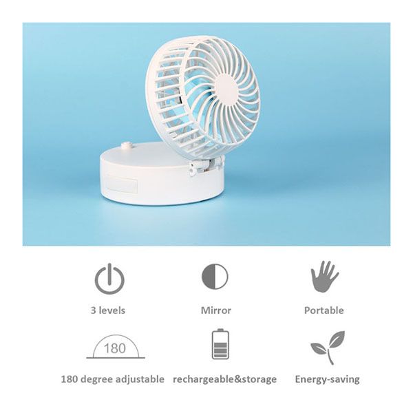 2-in-1 Makeup Mirror Fan - Image 7