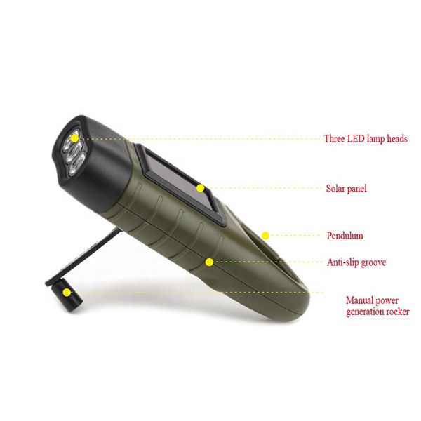 Solar Hand-Crank Flashlight - Image 2