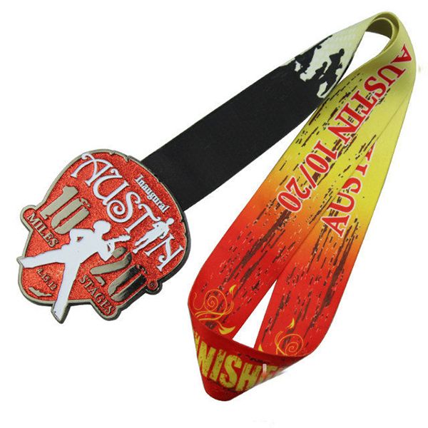 Custom-Shaped Medal with Lanyard - Image 2