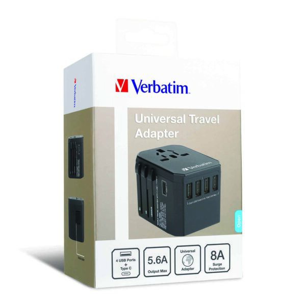 Verbatim 5 Port 5.6A Universal Travel Adapter - Image 2