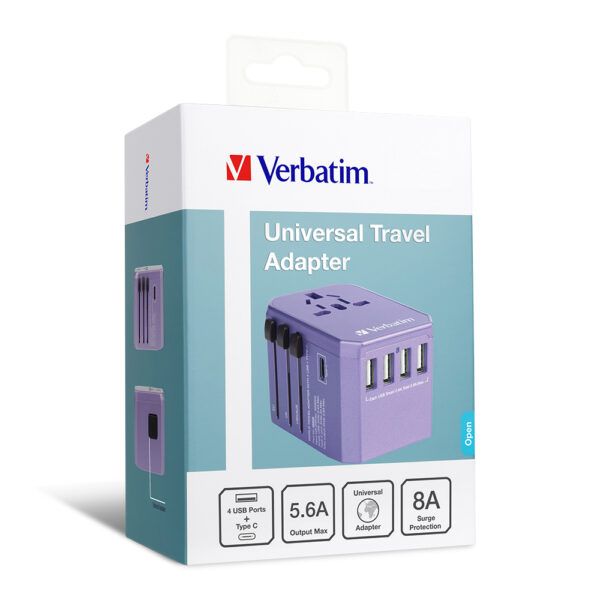 Verbatim 5 Port 5.6A Universal Travel Adapter - Image 3