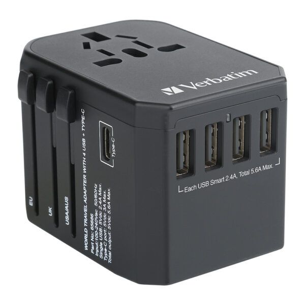 Verbatim 5 Port 5.6A Universal Travel Adapter - Image 5