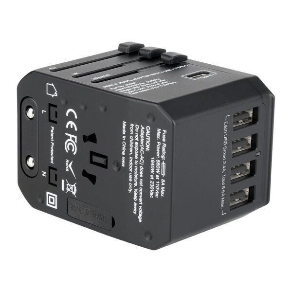 Verbatim 5 Port 5.6A Universal Travel Adapter - Image 9