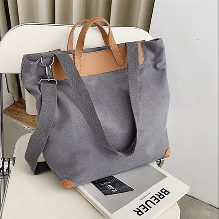 Canvas PU Tote Bag - Image 4