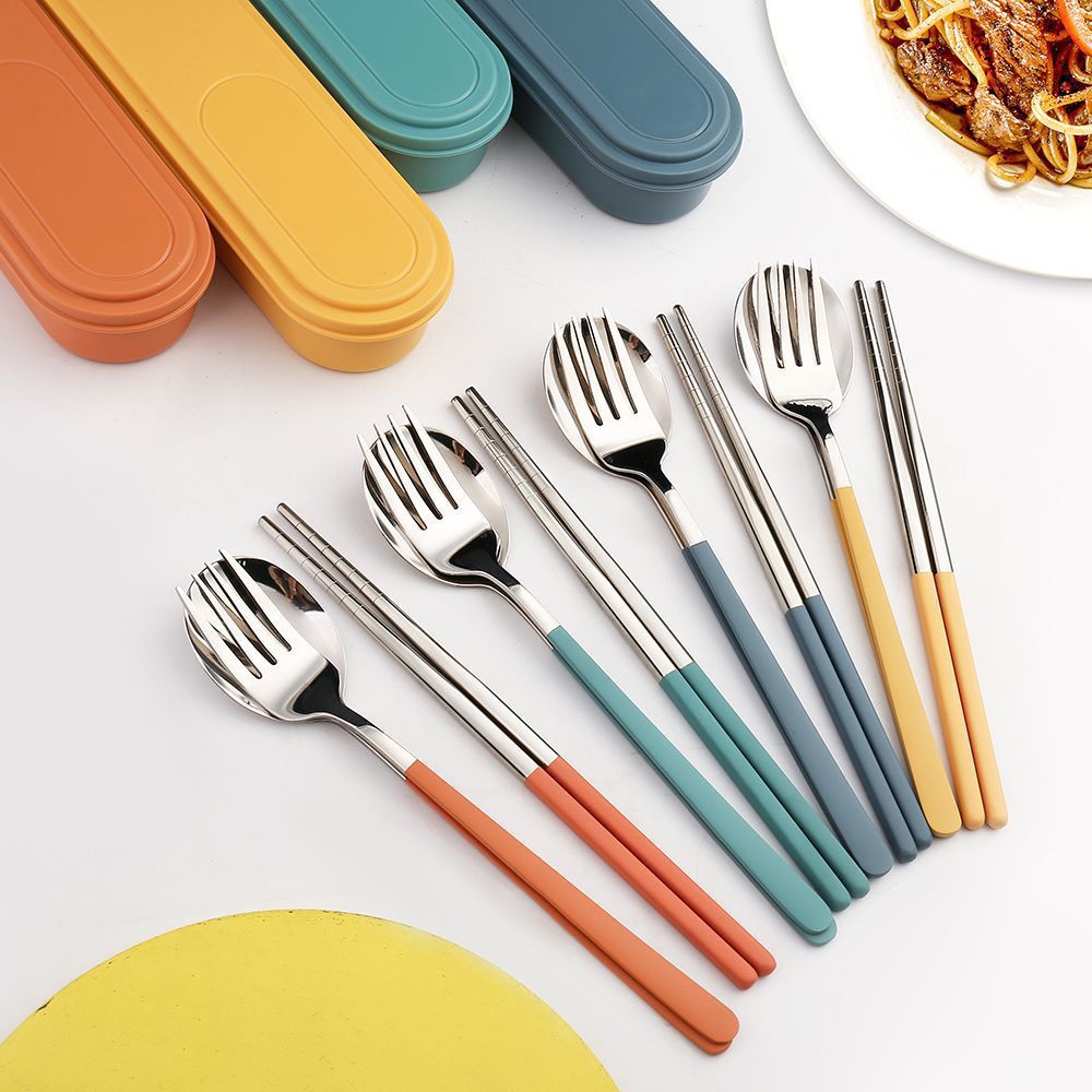 Korean Stainless Steel Portable Utensil Set - Image 3