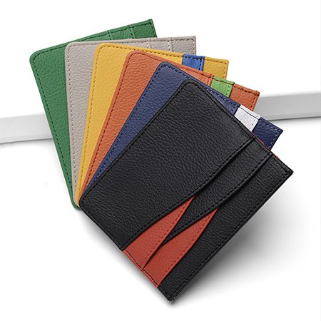 PU Color Block Card Holder - Image 2