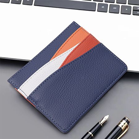 PU Color Block Card Holder - Image 4