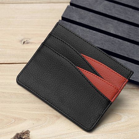 PU Color Block Card Holder - Image 6