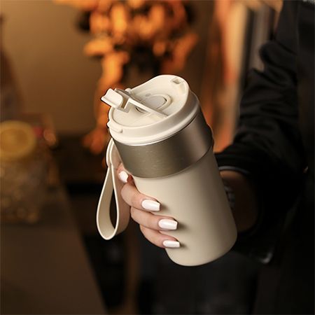 Insulated Coffee Mug with Straw - Image 5