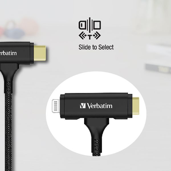 Verbatim - USB-C & Lightning 2-in-1 Cable (120cm) - Image 8
