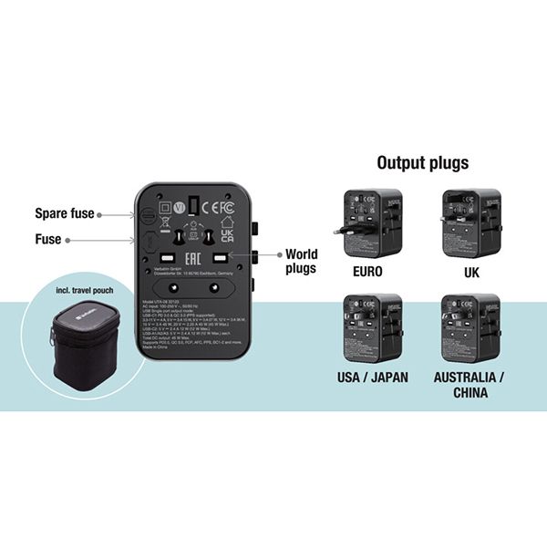 Verbatim - 5 Port 45W Universal Travel Adapter(UTA-08) - Image 10
