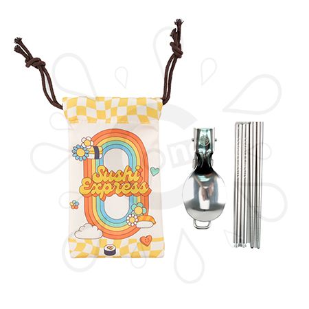 Stainless Steel Foldable Cutlery Set - Sushi Express - Image 2