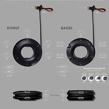MOGICS Bagel/Donut Travel Power Strip - Image 3