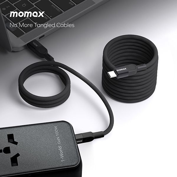 Momax Mag.Link | Magnetic Cable USB-C to USB-C 100W USB2.0 - Image 2
