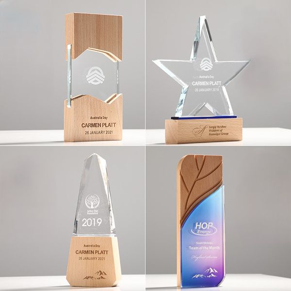 Innovative Wooden Crystal Award - Image 2