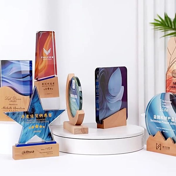 Innovative Wooden Crystal Award - Image 4