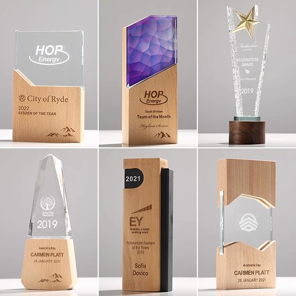 Innovative Wooden Crystal Award - Image 6