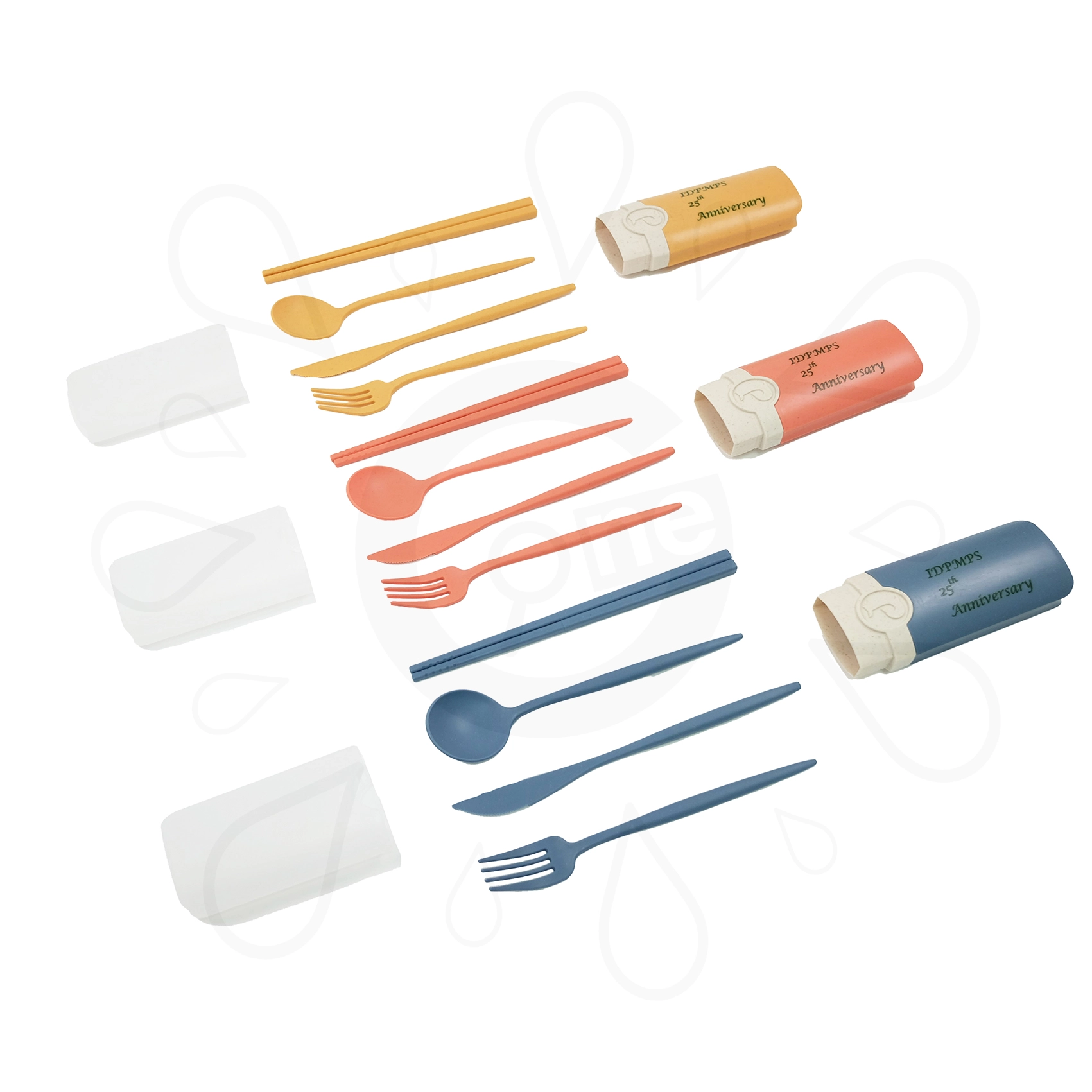 Colorful Wheat Straw Cutlery Set - IDPMPS - Image 2