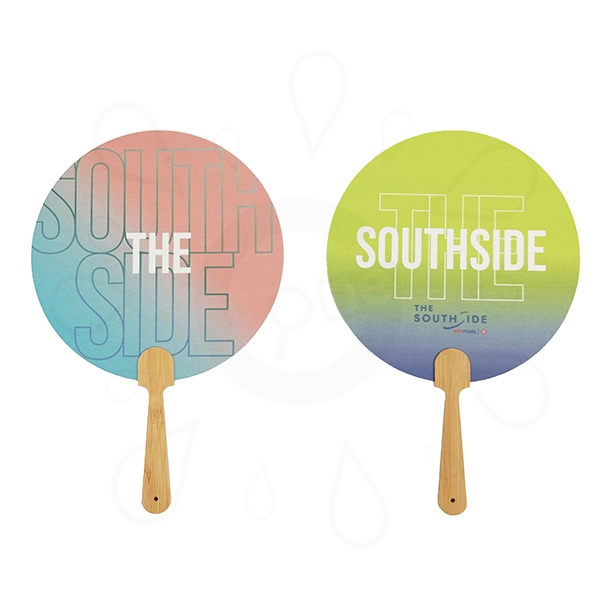 Artistic Paper Bamboo Fan - MTR - Image 2