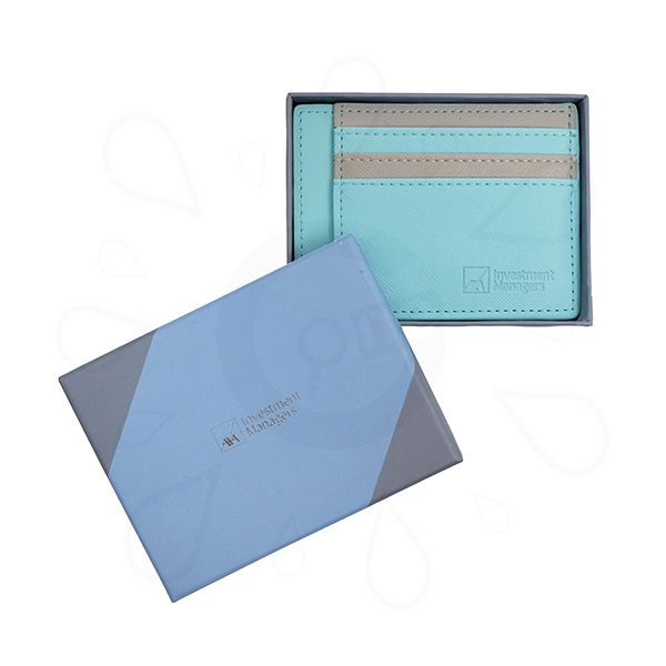 PU Color Block Card Holder ─ AXA - Image 3