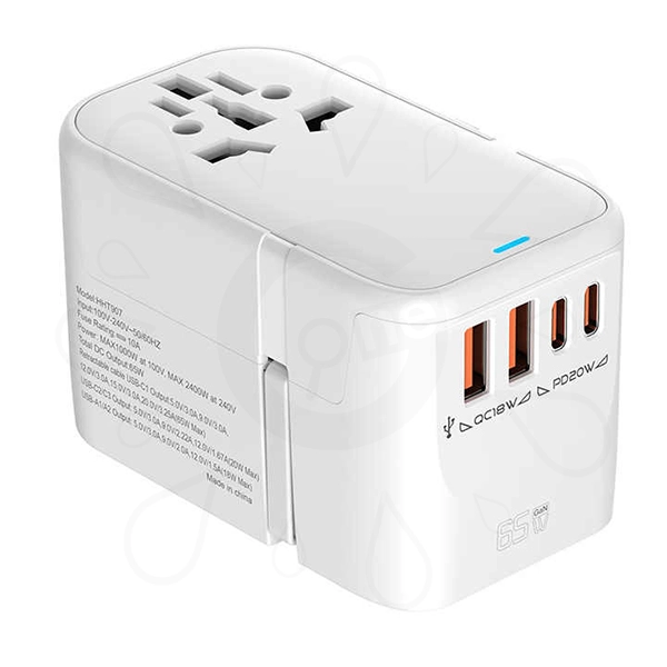 GaN 65W Travel Adapter with Retractable Cable(HHT907) - Image 2