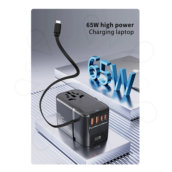 GaN 65W Travel Adapter with Retractable Cable(HHT907) - Image 10