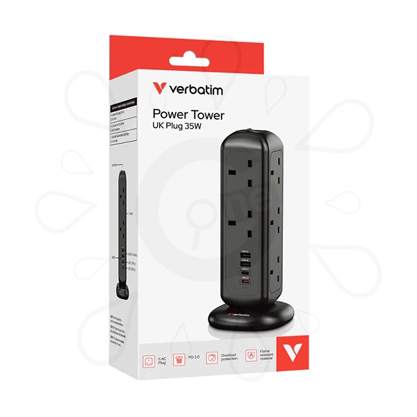 Verbatim - UK Plug 35W Power Tower - Image 4