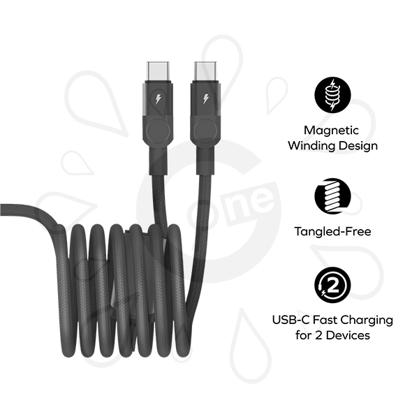 Momax Mag.link 100W USB-C to Dual USB-C 2M Magnetic Cable - Image 7