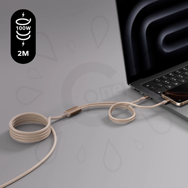 Momax Mag.link 100W USB-C to Dual USB-C 2M Magnetic Cable - Image 8