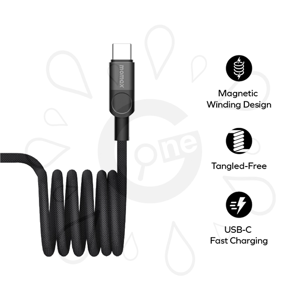 Momax Mag.link 240W USB-C to USB-C 2M Magnetic Cable - Image 2