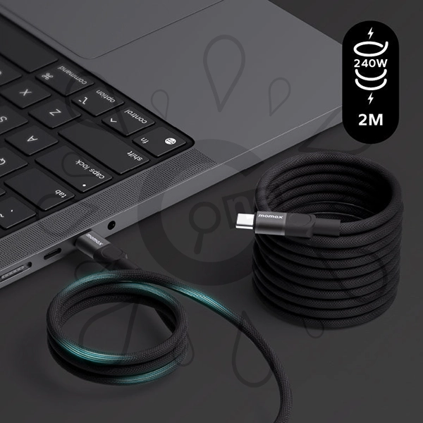Momax Mag.link 240W USB-C to USB-C 2M Magnetic Cable - Image 3