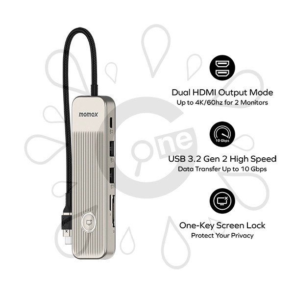 Momax 1-Link 9-in-1 Multifunctional Docking Station - Image 2