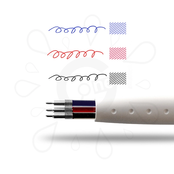 Triangular Tri-Color Ballpoint Pen - Image 3
