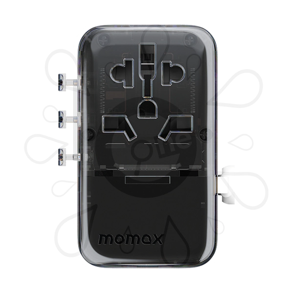 1-World+ Flow 4-Port Travel Charger With Built-In USB-C Cable 35W - Image 2