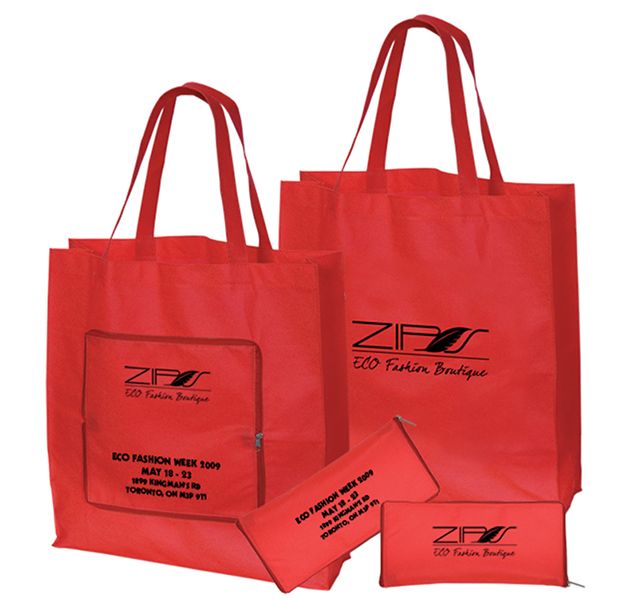 Zipper Foldable Non-Woven Bag - Image 2