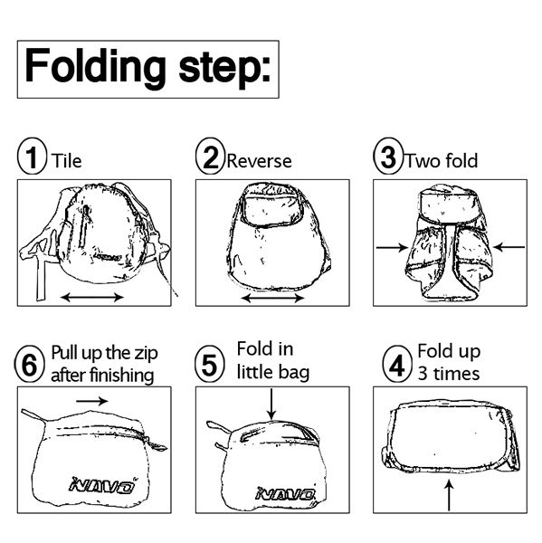 Lightweight Foldable Nylon Backpack - Image 4