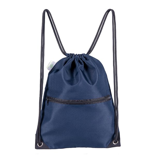 Sports Drawstring Bag with Zipper Pocket