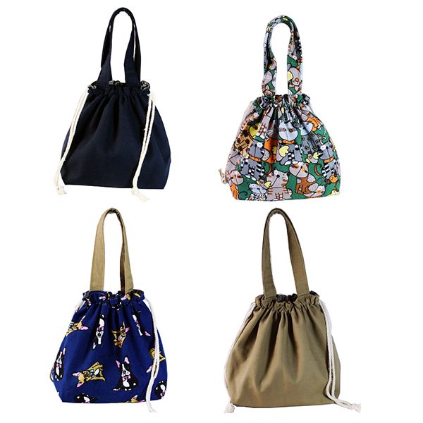Canvas Drawstring Lunch Box Bag - Image 6