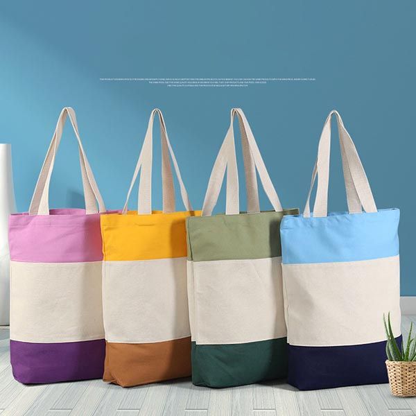 Tri-Color Canvas Tote