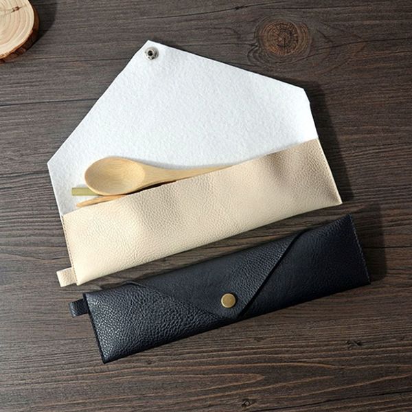 Stylish Leather Cutlery Pouch