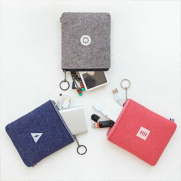 Zippered Felt Pouch - Image 2