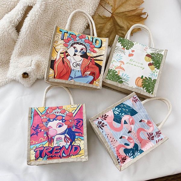 Color Printed Cotton Jute Bag