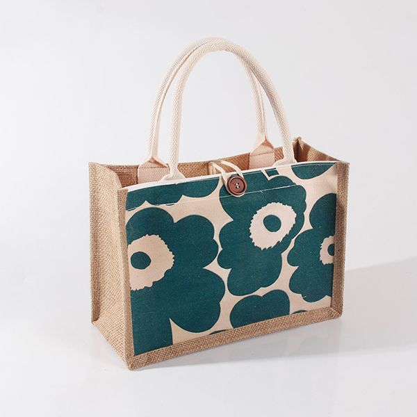 Color Printed Cotton Jute Bag - Image 8
