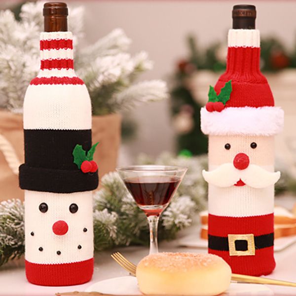 Christmas Knitted Wine Bottle Cover