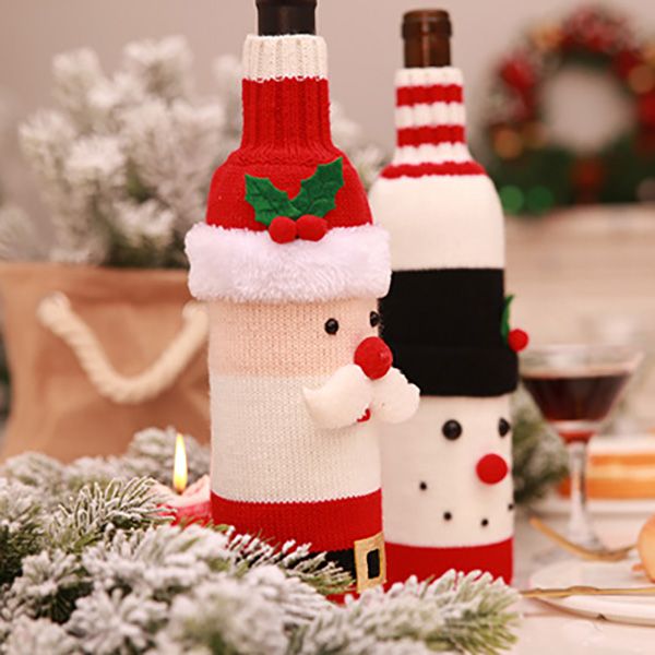 Christmas Knitted Wine Bottle Cover - Image 3