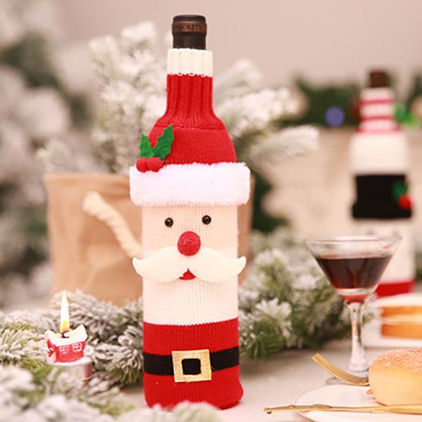 Christmas Knitted Wine Bottle Cover - Image 4