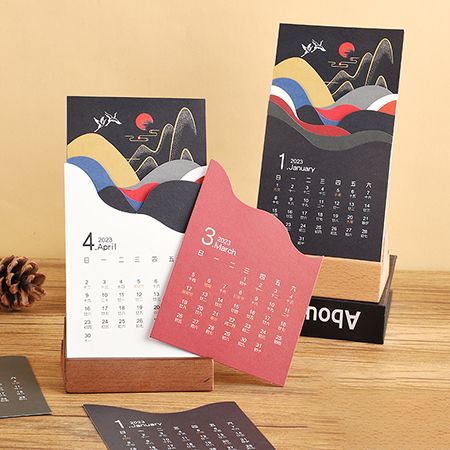 Wooden Base Card Calendar