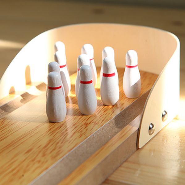 Mini Wooden Bowling Game - Image 2