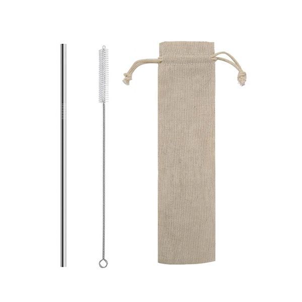 Eco Stainless Steel Straw Set